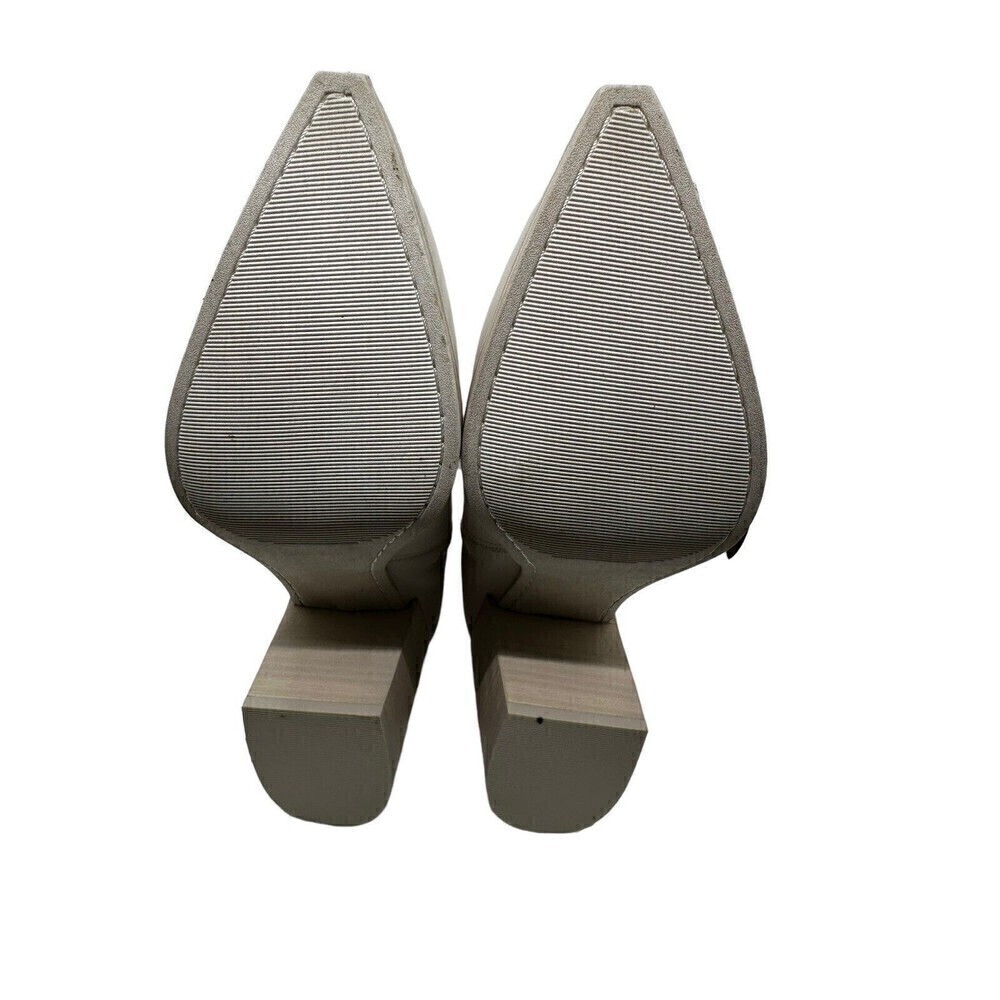 Steve Madden Cate Bone Leather Block Heel Pointed Toe Pull On Ankle Boot Size 10 - Picture 11 of 12